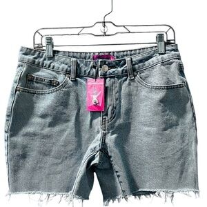 Edikted NWT Denim Jean Blue Shorts Size Medium 100% Cotton Casual Med Rise Women